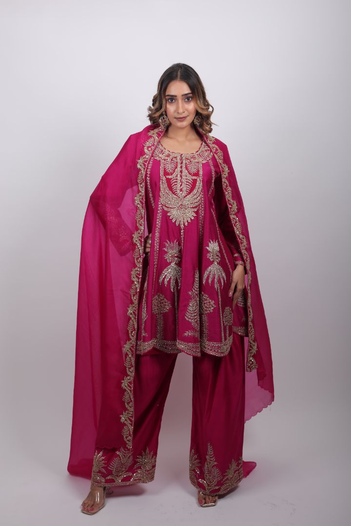 Zareen Embroidered Sharara Set