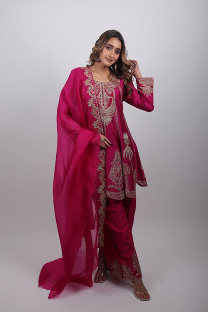 Zareen Embroidered Sharara Set