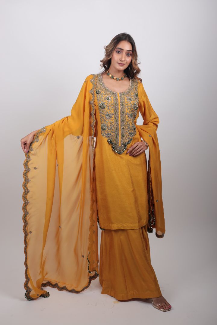 Aarza Embroidered Palazzo Set