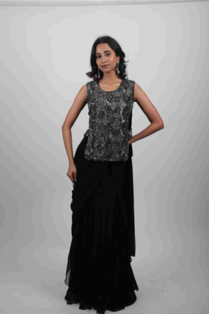 Aarika Embroidered Draped Set