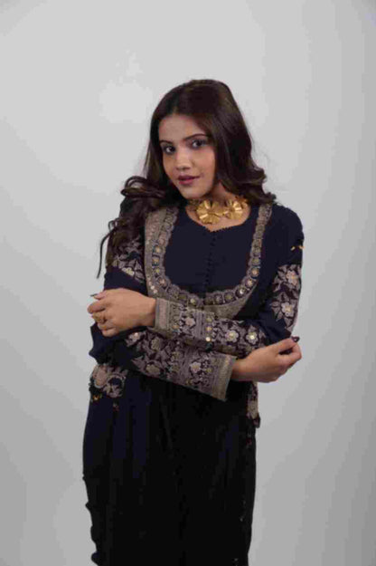 Ameera Embroidered Draped Set